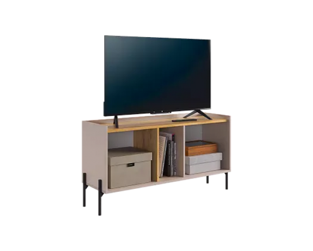 Тумба Доминика кашемир / дуб крафт золотой