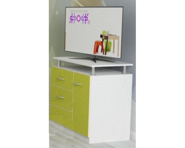 Комод №2 Ярофф Белое дерево/Лайм